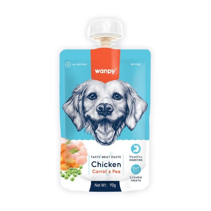 پودینگ سگ ونپی با طعم مرغ و هویج Wanpy Tasty Meat Paste وزن 90 گرم