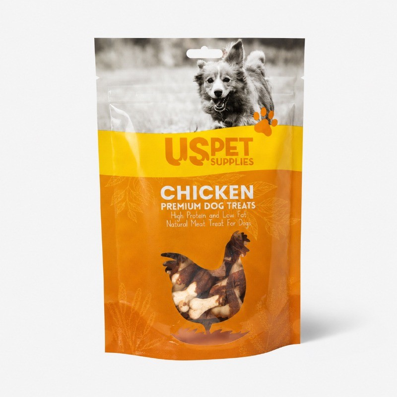 تشویقی سگ یو اس پت با طعم مرغ مدل کتف مرغ USPet Chicken Drumsticks وزن 100 گرم
