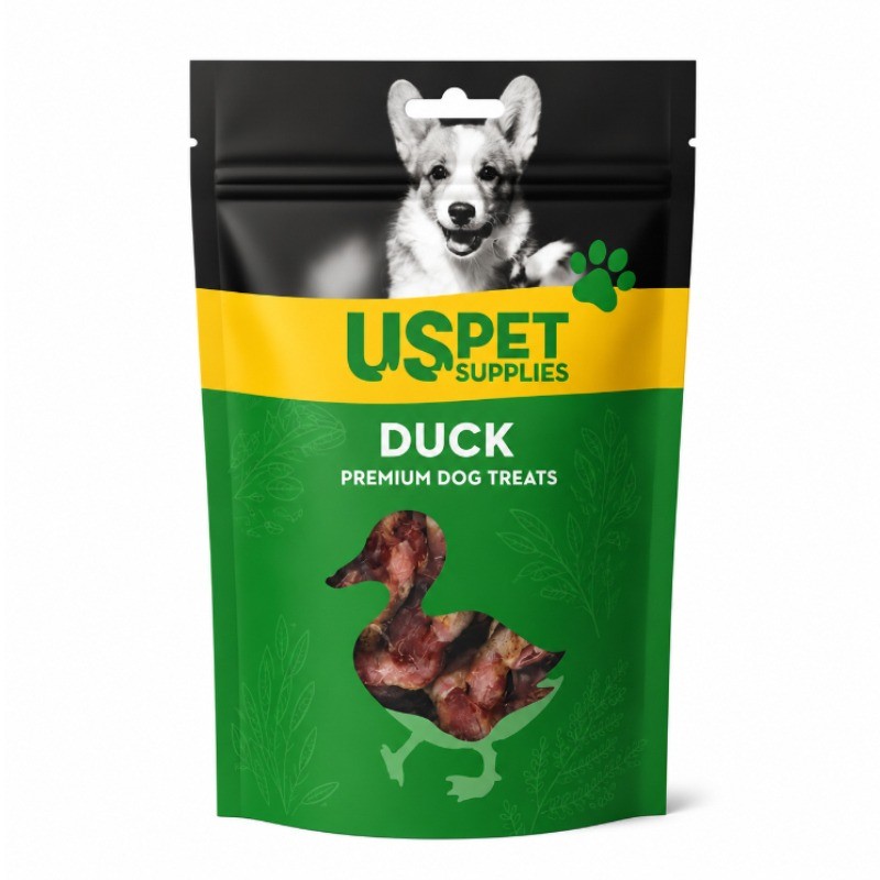 تشویقی سگ یو اس پت اردک مدل پوست خام و دورپیچ اردک USPet Rawhide Wrapped in Duck Meat وزن 100 گرم