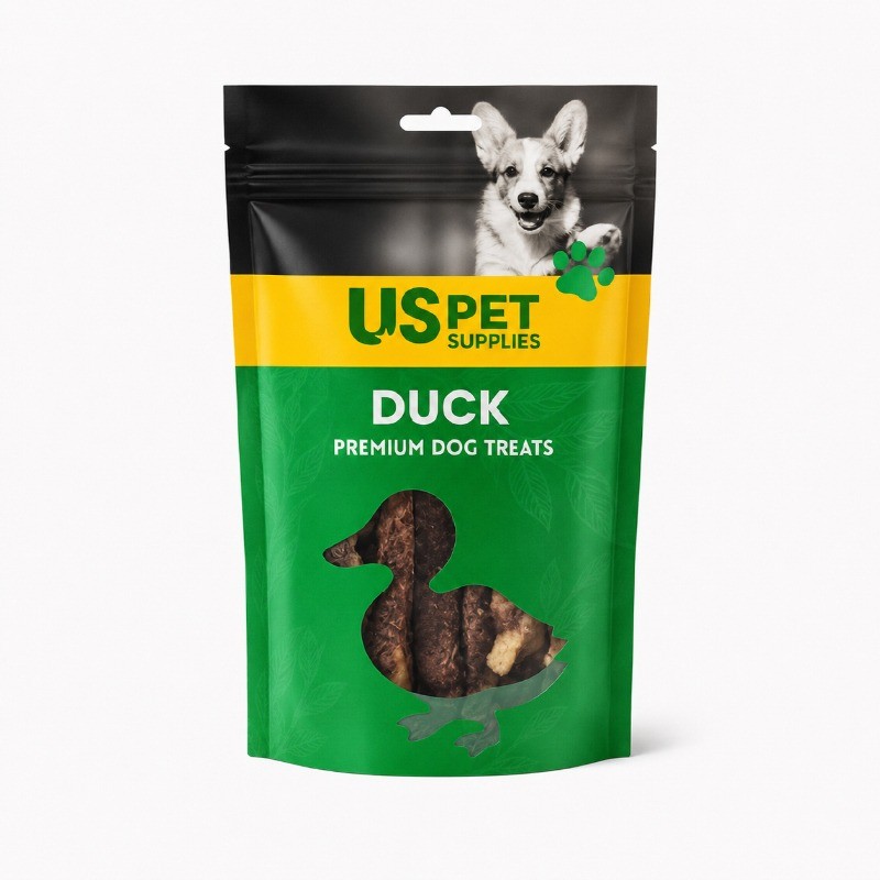 تشویقی سگ یو اس پت اردک مدل مانچی پوست با دورپیچ اردک USPet Munchy Rawhide Wrapped in Duck وزن 100 گرم