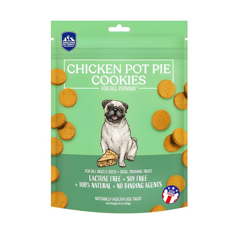 تشویقی بیسکویتی سگ هیمالین با طعم پای مرغ Himalayan Pot Pie Cookies وزن 396 گرم