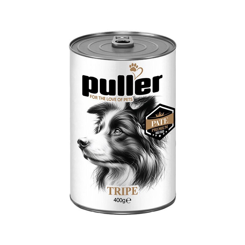 کنسرو غذای سگ پولر با طعم سیرابی Puller Premium وزن 400 گرم