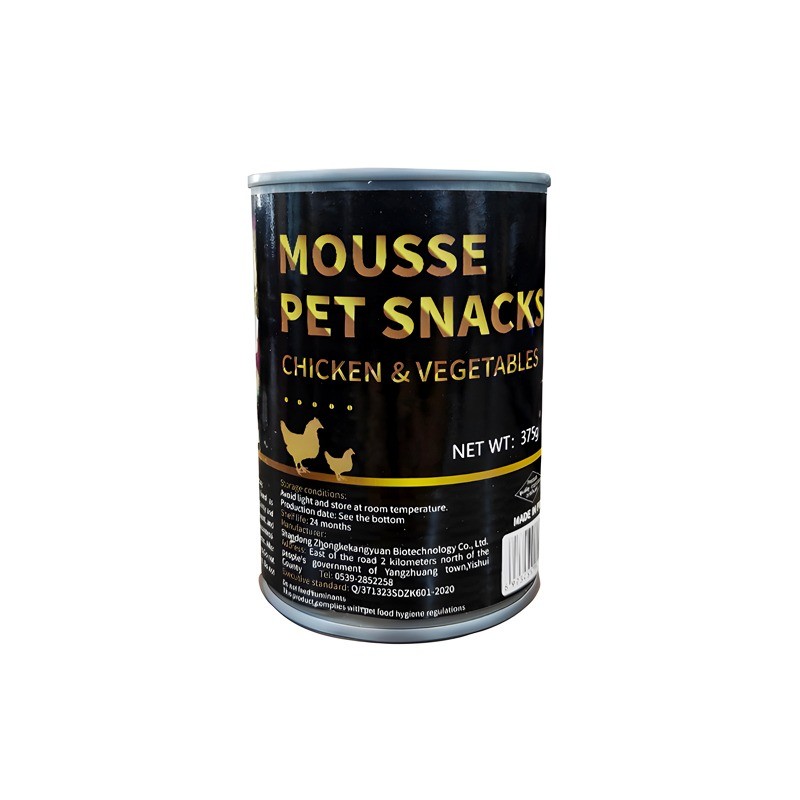 کنسرو غذای سگ فنبی با مرغ و سبزیجات مدل موس Faenbei Dog Mousse with Chicken وزن 375 گرم