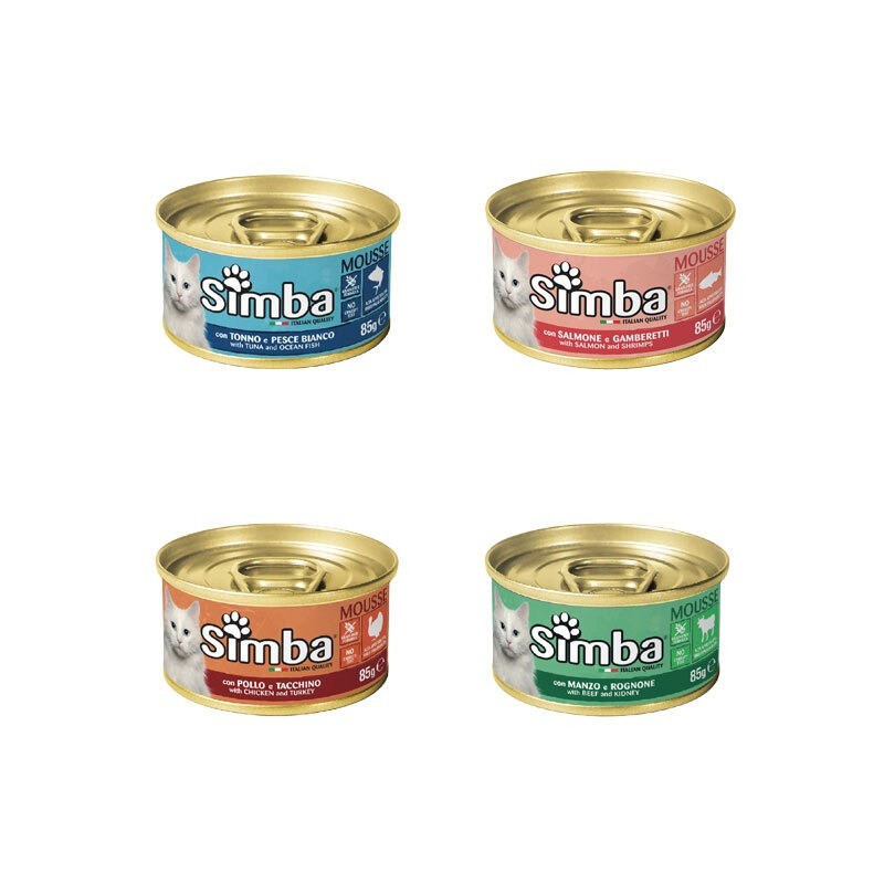 کنسرو غذای گربه مونژه با طعم میکس Monge Simba Cat Mousse بسته 4 عددی