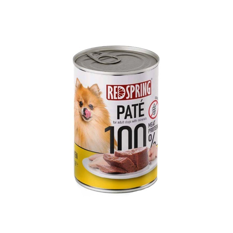 کنسرو غذای سگ رداسپرینگ با طعم مرغ خالص Redspring Dog Chicken Pate وزن 400 گرم