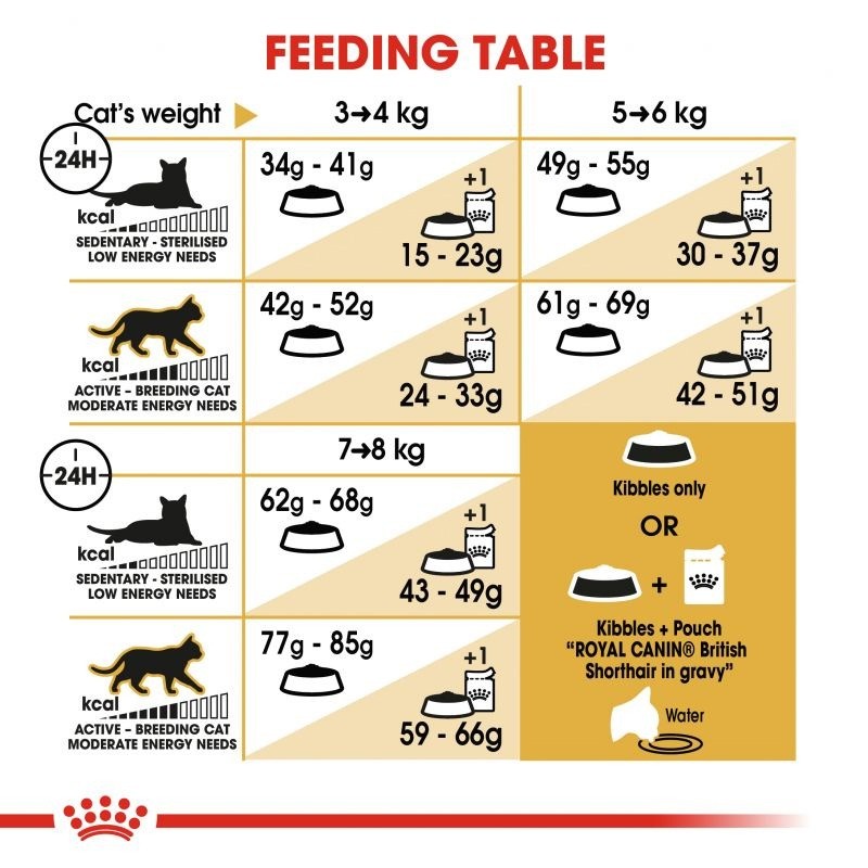 غذای خشک گربه مو کوتاه نژاد بریتیش رویال کنین Royal Canin Adult British ShortHair وزن 4 کیلوگرم