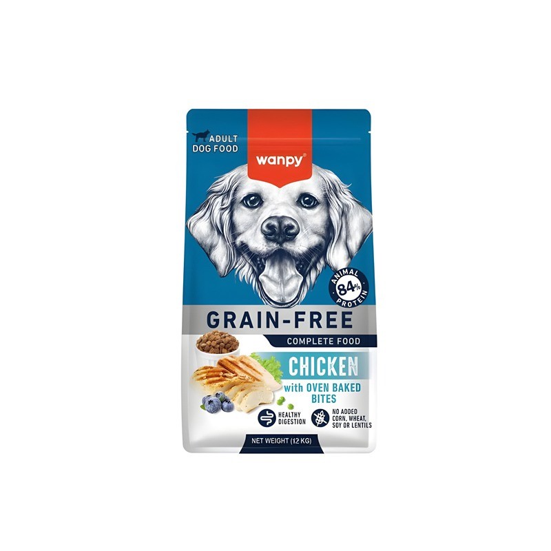 غذای خشک سگ ونپی با طعم مرغ Wanpy Complete Dog Food وزن 12 کیلوگرم