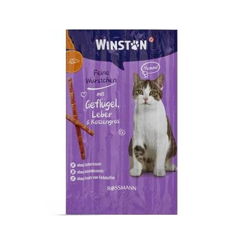 اسنک تشویقی گربه وینستون با طعم مرغ و جگر Winston Cat Treat بسته 10 عددی