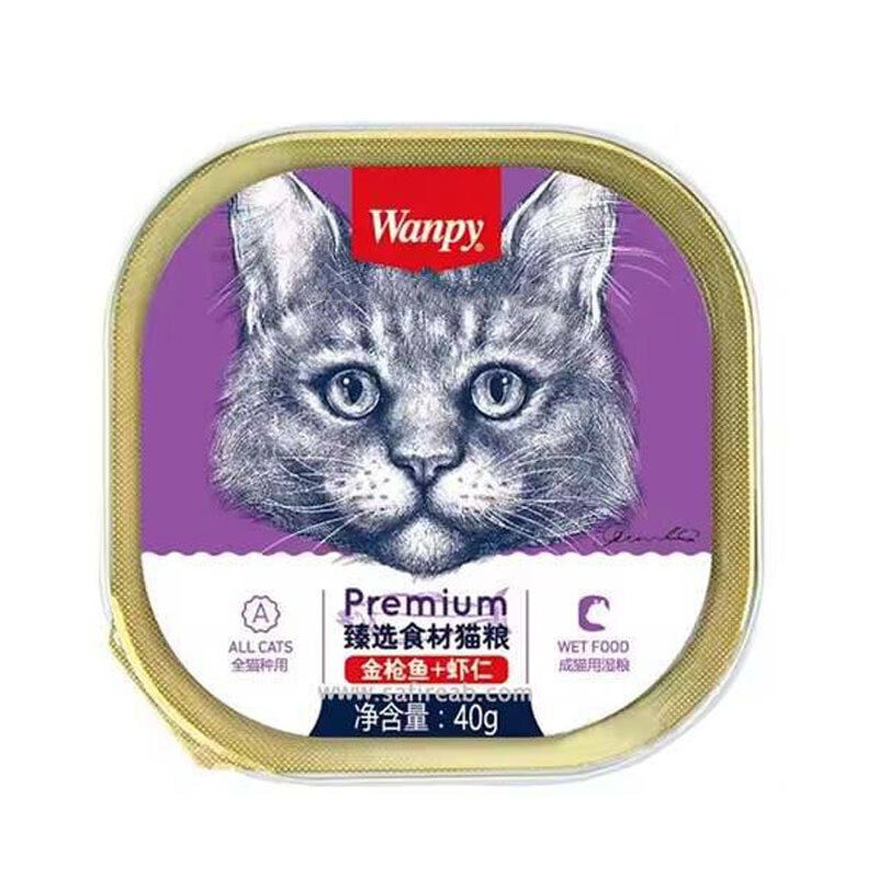 غذای کاسه ای گربه ونپی با طعم ماهی تن و میگو Wanpy Tuna Mousse بسته 6 عددی