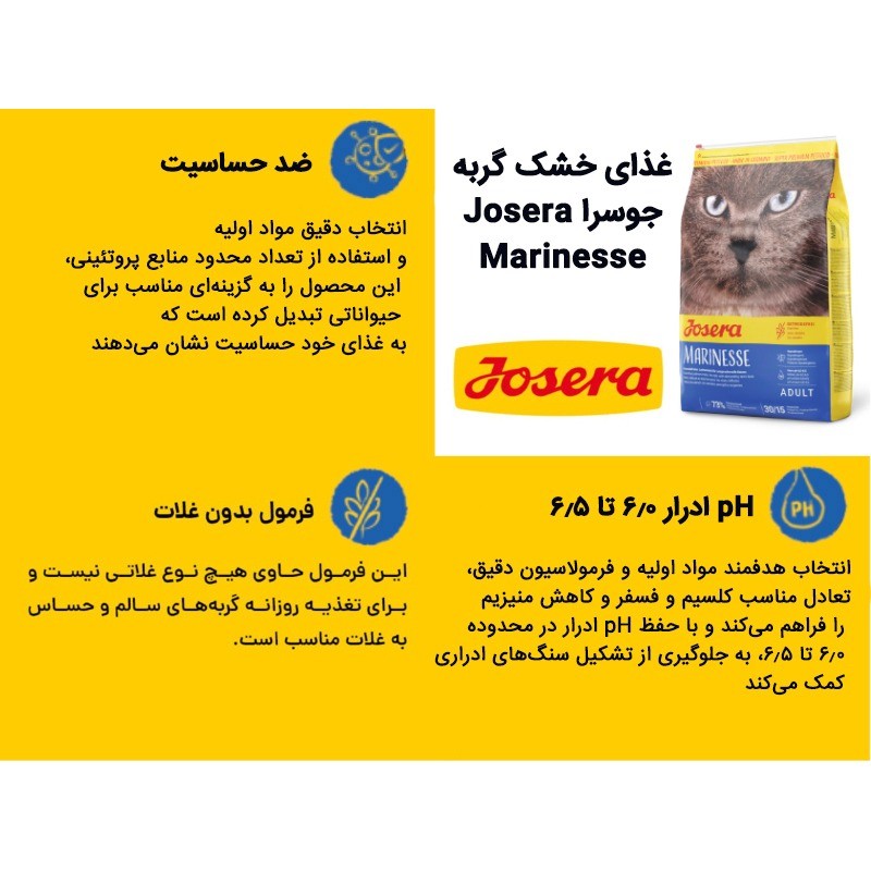 غذای خشک گربه جوسرا مارینس ضد حساسیت Josera Marinesse وزن 2 کیلوگرم