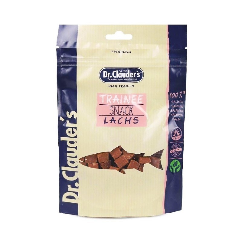 تشویقی سگ بالغ دکتر کلادرز طعم سالمون Dr. Clauder’s Adult Dog Training Snack Salmon وزن 80 گرم