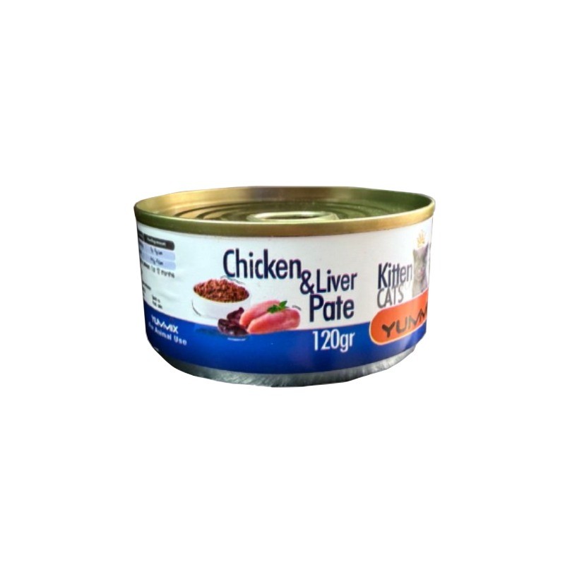 کنسرو بچه گربه یامیکس مدل پته با طعم مرغ و جگر Yummix Kitten Pate Chicken & Liver وزن 120 گرم