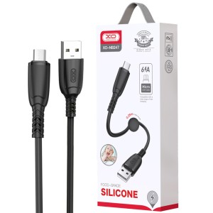 کابل کوتاه میکرو یو اس بی فست شارژ 6 آمپر ایکس او XO-NB247M طول 25 سانتی متر