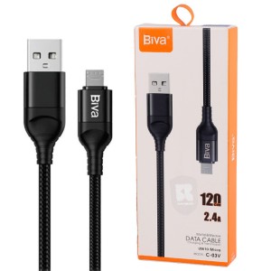 کابل میکرو یو اس بی 2.4 آمپر بیوا C-03V طول 1.2 متر
