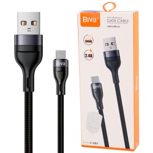 کابل میکرو یو اس بی 2.4 آمپر بیوا C-08V طول 1.2 متر