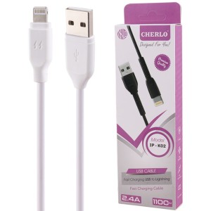 کابل لایتنینگ فست شارژ 2.4 آمپر چرلو IP-K02 طول 1.1 متر