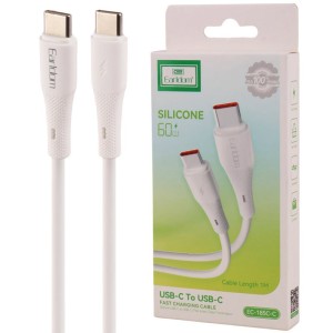 کابل دو سر تایپ سی فست شارژ 60 وات ارلدام EC-185C-C طول 1 متر