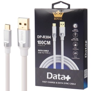 کابل تایپ سی فست شارژ 2.4 آمپر دیتا پلاس Royal DP-R304 طول 1 متر