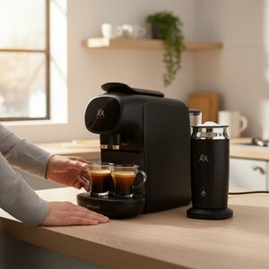 اسپرسو ساز 800 میلی‌لیتر فیلیپس مدل Barista Sublime به همراه کف شیرساز لور