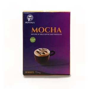 موکا (ترکیبی از قهوه و شکلات) پپتینا sachet box containing 20 sachets of 10 grams