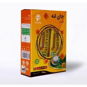 شیر چای (چای لته) کارامل پپتینا sachet box containing 20 sachets of 10 grams