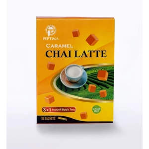 شیر چای (چای لته) کارامل پپتینا sachet box containing 20 sachets of 10 grams
