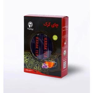 چای کرک زعفرانی پپتینا sachet box containing 20 sachets of 10 grams