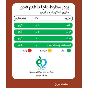 ماچا لته فندق پپتینا sachet box containing 20 sachets of 10 grams