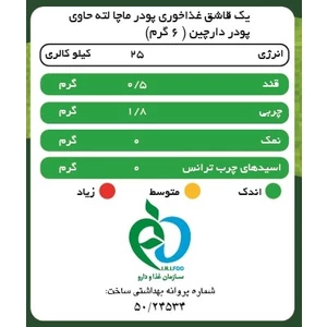 ماچا لته دارچین پپتینا بسته 500 گرمی