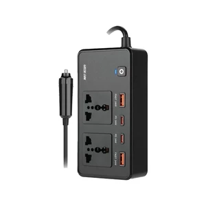 اینورتر خودرو 200 وات و شارژر فندکی فست شارژ ماشین تایپ‌سی گرین‌لاین GC-200