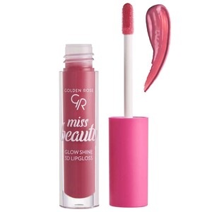 رژ لب مایع حجم دهنده میس بیوتی Glow Shine گلدن رز 4.5ml