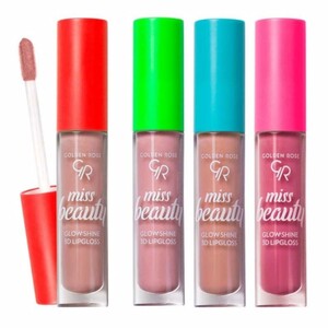 رژ لب مایع حجم دهنده میس بیوتی Glow Shine گلدن رز 4.5ml