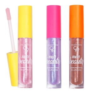 رژ لب مایع حجم دهنده میس بیوتی Diamond Shine گلدن رز 4.5ml