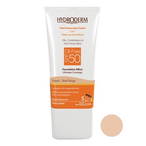 کرم ضد آفتاب رنگی هیدرودرم کرم پودری فاقد چربی SPF50