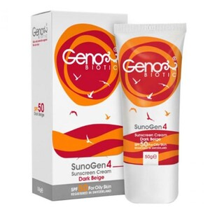 ضد آفتاب رنگی ژنوبایوتیک SPF50 پوست چرب