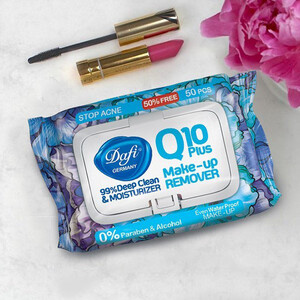 دستمال مرطوب پاک کننده آرایش Q10 مدل Stop Acne دافی