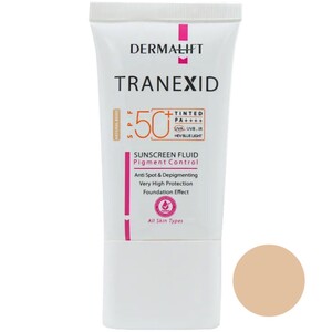 فلوئید ضد آفتاب رنگی ترنکسید درمالیفت SPF50 روشن کننده