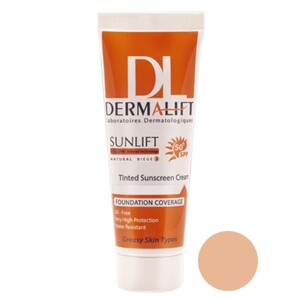 کرم ضد آفتاب رنگی درمالیفت SPF50 پوست چرب
