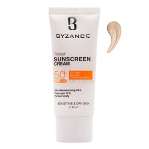 ضد آفتاب رنگی SPF50 بیزانس پوست خشک و حساس