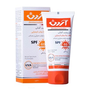 کرم ضدآفتاب رنگی آردن فاقد جاذبهای شیمیایی spf 46