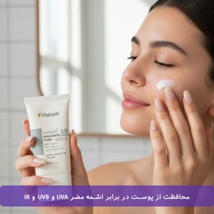 فلوئید ضد آفتاب و ضد لک بی رنگ Whitevit SPF50 ویتالیر 50ml
