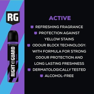 اسپری ضد تعریق مردانه Active رایت گارد 250ml