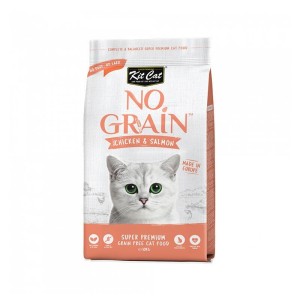غذای خشک گربه کیت کت با طعم مرغ و سالمون Kit Cat No Grain Super Premium وزن 10 کیلوگرم