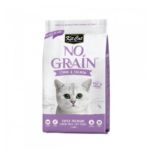 غذای خشک گربه کیت کت با طعم ماهی تن و سالمون Kit Cat No Grain Super Premium وزن 10 کیلوگرم
