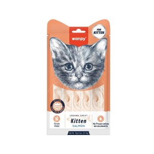 تشویقی بستنی بچه گربه ونپی با طعم ماهی سالمون Wanpy Kitten Creamy Lickable وزن 70 گرم