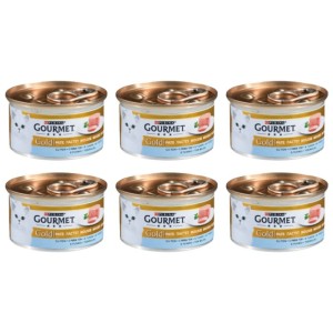 کنسرو غذای گربه گورمت پته با طعم ماهی تن Gourmet Gold Pate بسته 6 عددی