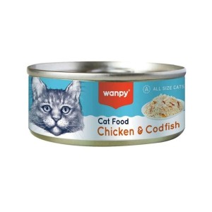 کنسرو غذای گربه ونپی با طعم ماهی کاد و مرغ Wanpy Wet Cat Food وزن 95 گرم
