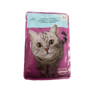 پوچ گربه ویسکاس با طعم ماهی سفید Whiskas Fish Favourites in Jelly وزن 85 گرم