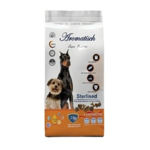 غذای خشک سگ بالغ نژاد بزرگ عقیم شده آروماتیش با طعم گوشت اردک وزن 2 کیلوگرم