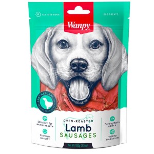 تشویقی سگ سوسیسی ونپی با گوشت بره Wanpy Lamb Sausages وزن 100 گرم